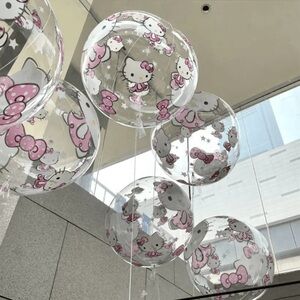 Sanrio Hello Kitty 4 pc Transparent Plastic Balloons